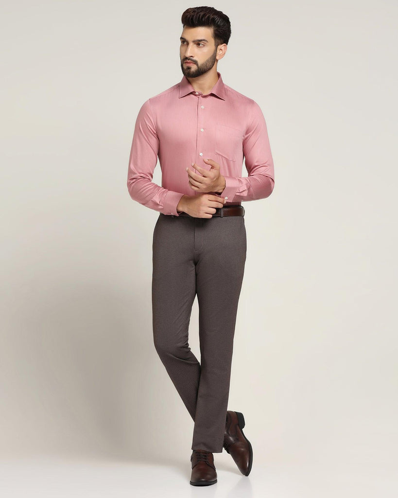 Formal Pink Solid Shirt - Pascal