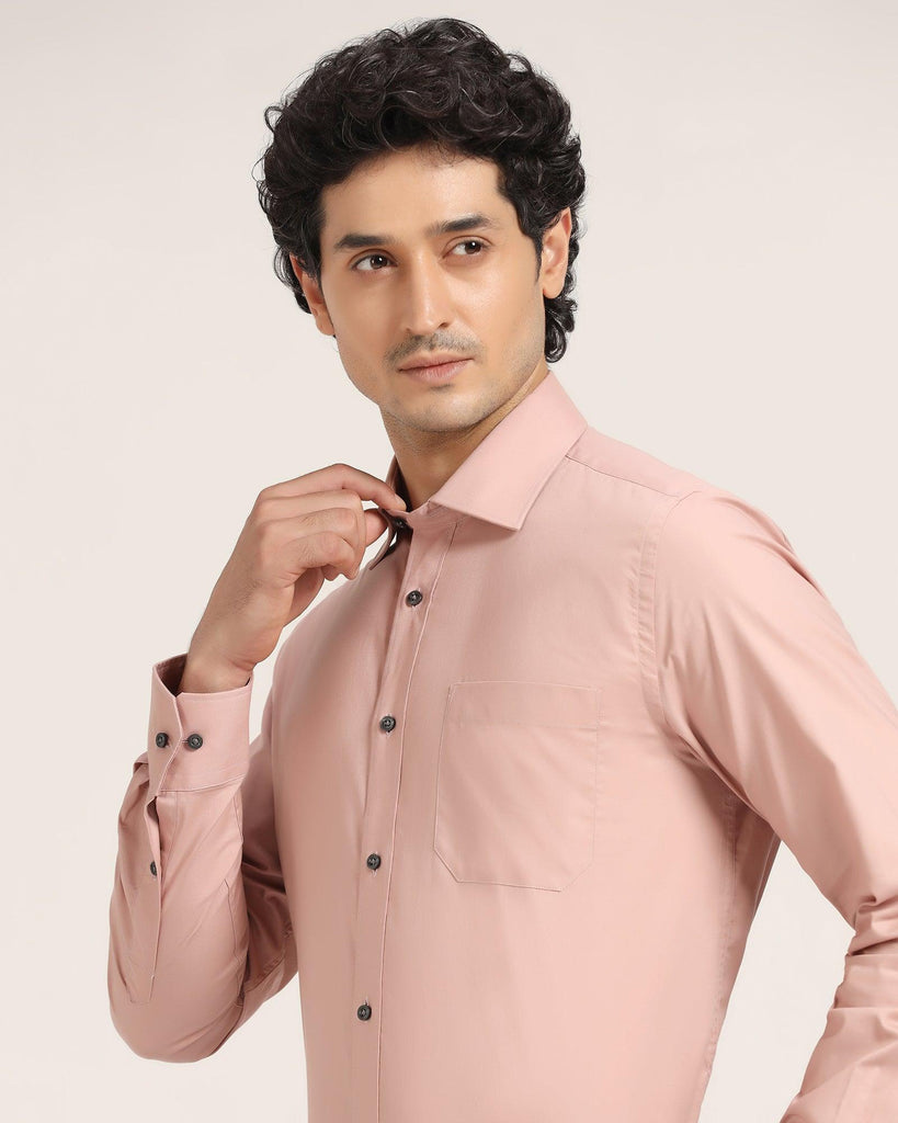 Formal Pink Solid Shirt - Retro