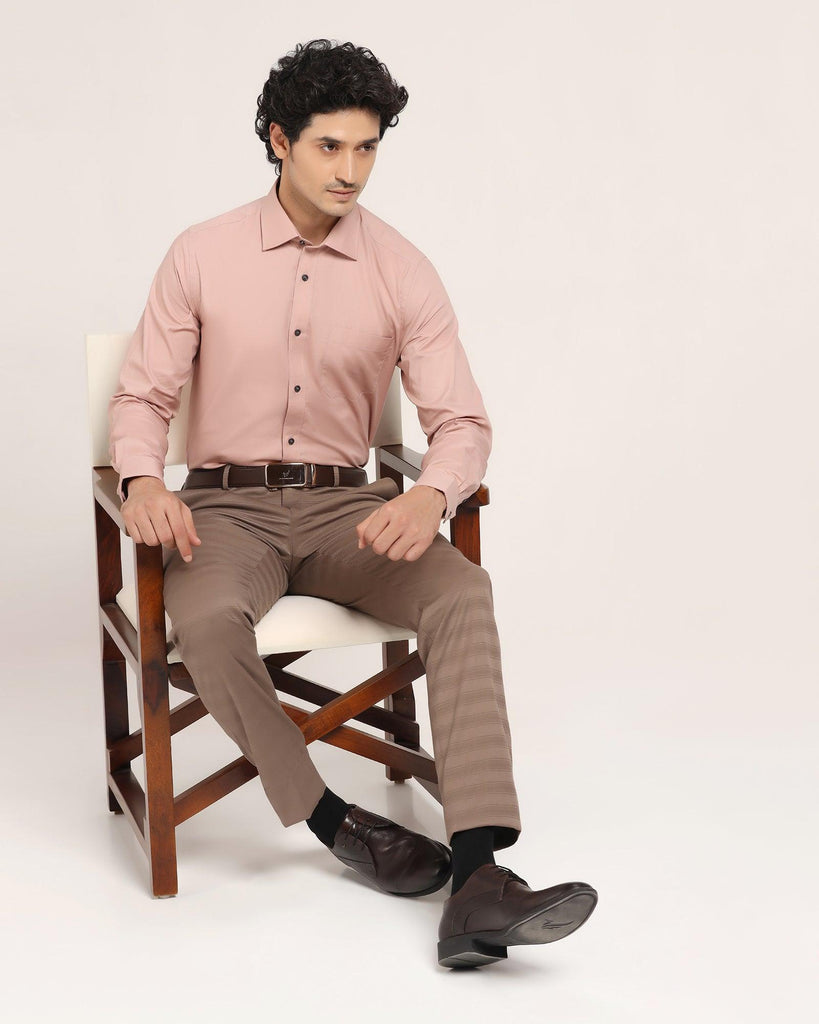 Formal Pink Solid Shirt - Retro