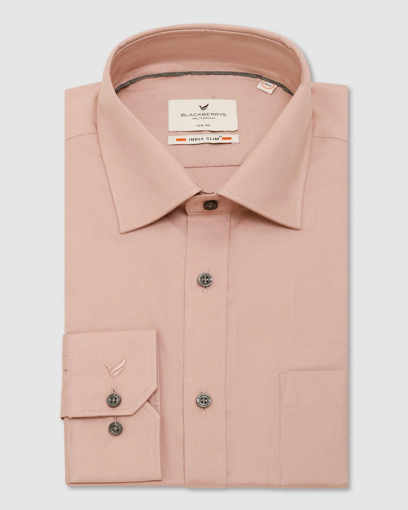 Formal Pink Solid Shirt - Vetro