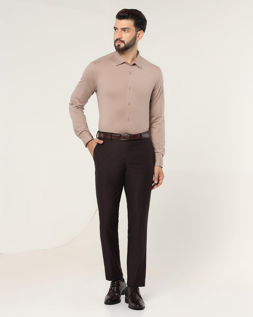 Formal Plum Solid Shirt - Sofok