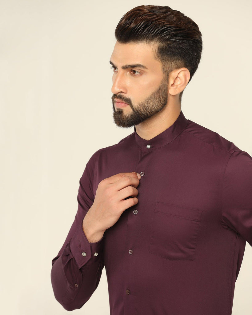 Formal Purple Solid Shirt - Nolen