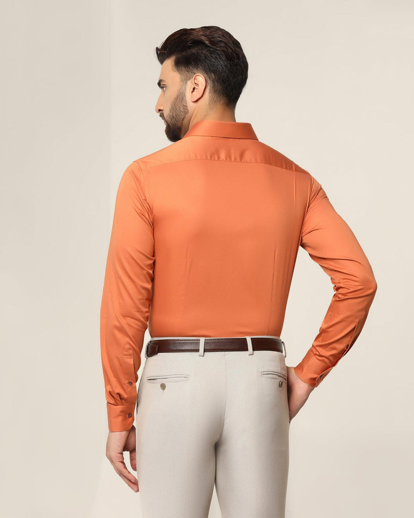 Formal Rust Solid Shirt - Spy