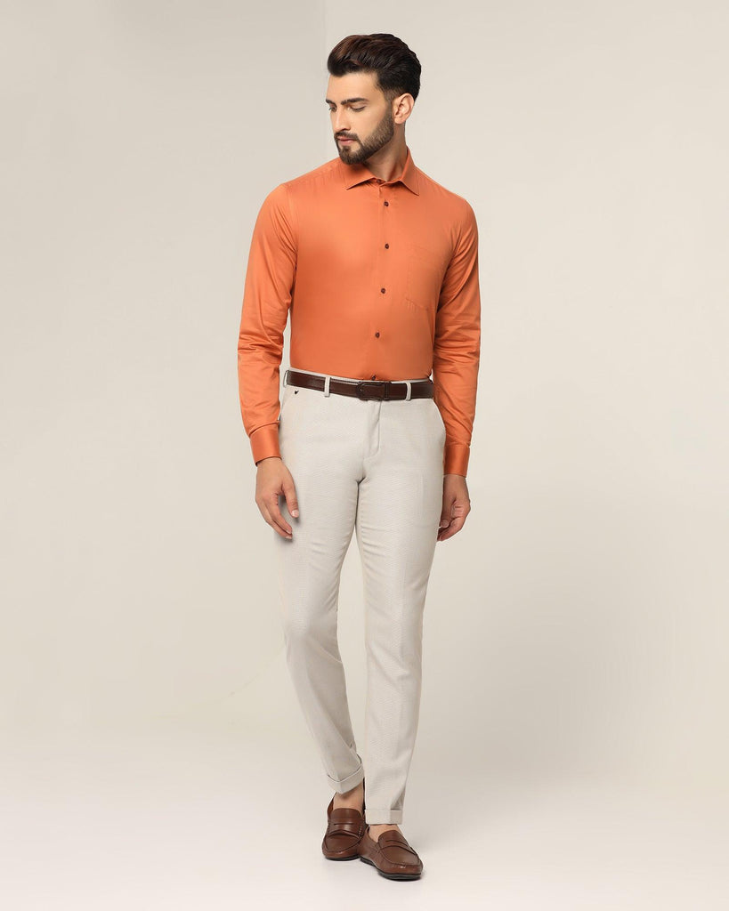 Formal Rust Solid Shirt - Spy