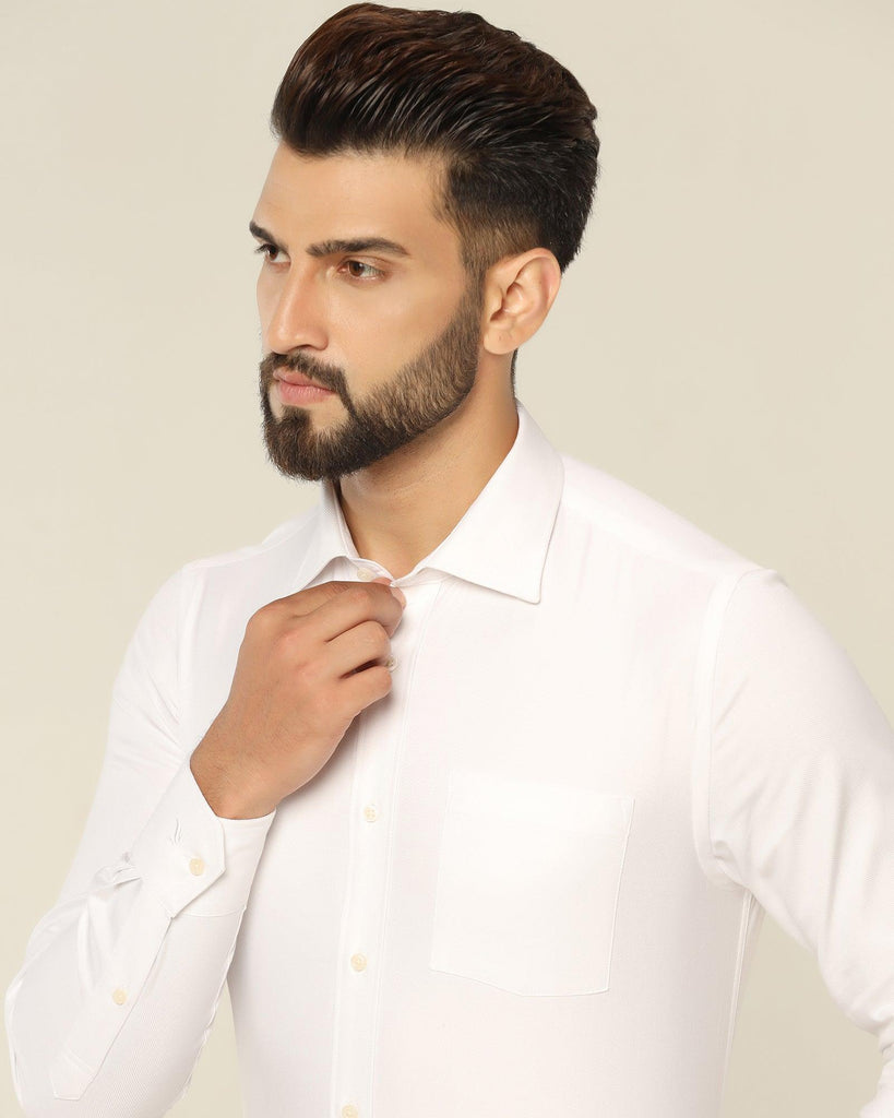 Temptech Formal White Solid Shirt - Antony
