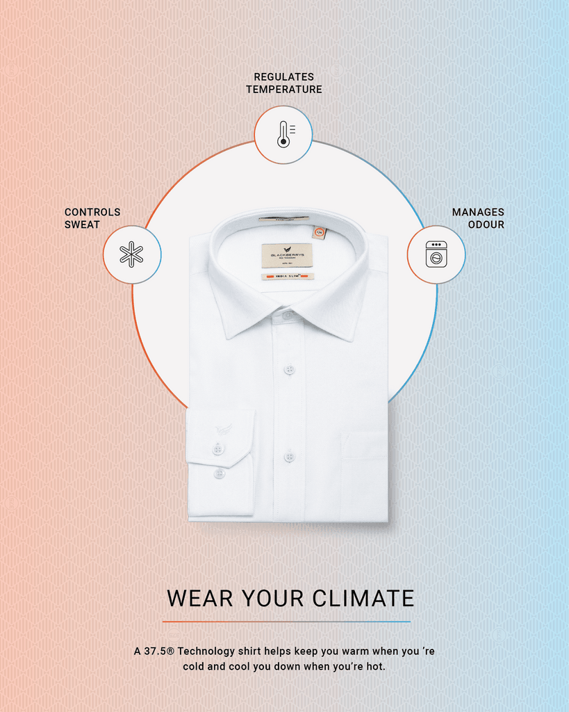 Temptech Formal White Solid Shirt - Antony