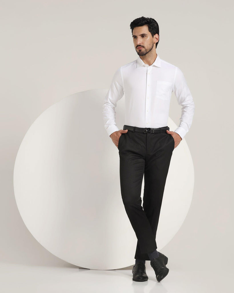 Formal White Solid Shirt - Beetle