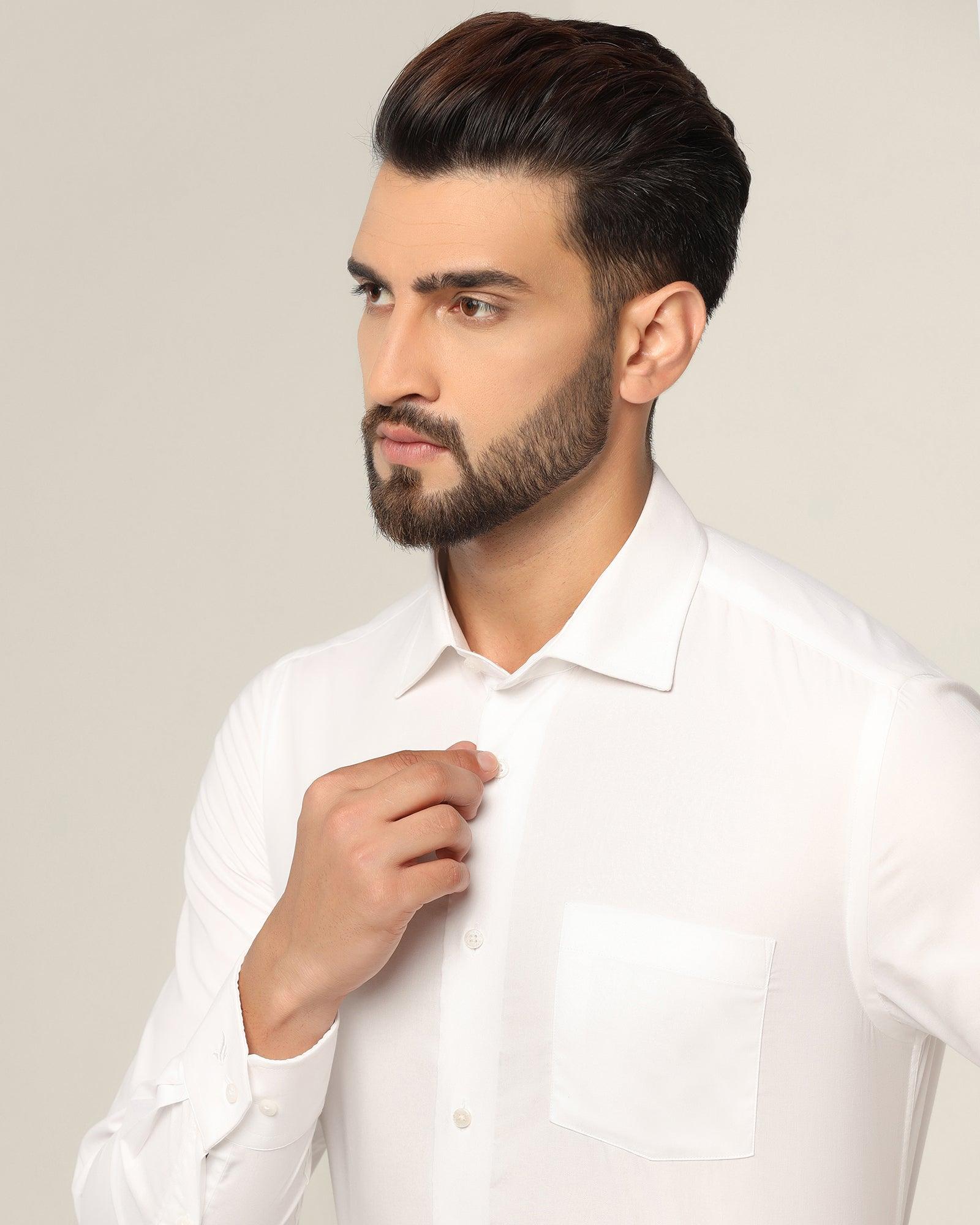 Formal White Solid Shirt - Otto