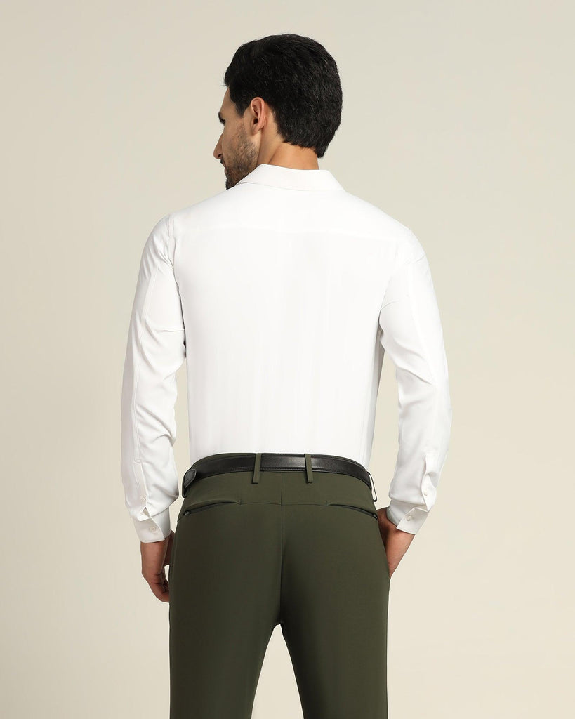 TechPro Formal White Solid Shirt - Shepherd