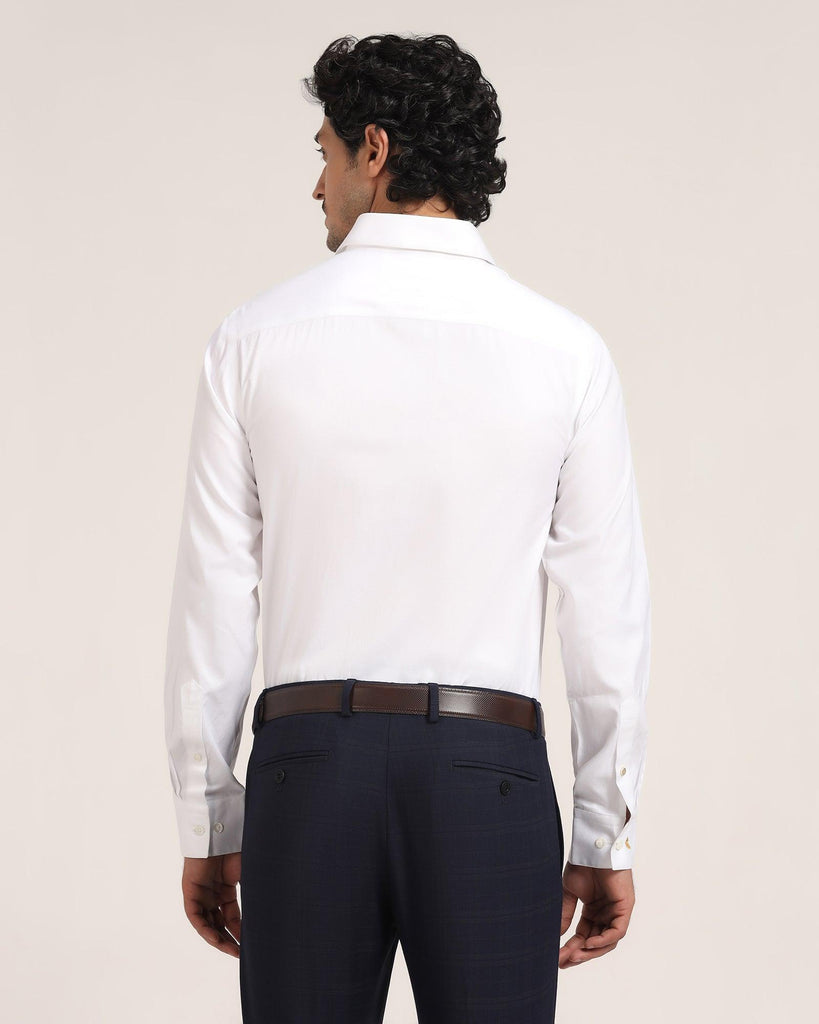 Luxe Formal White Solid Shirt - Wonder