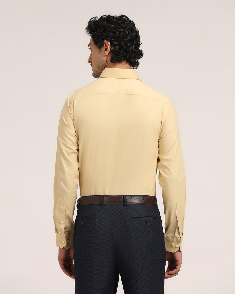 Formal Yellow Solid Shirt - Retro