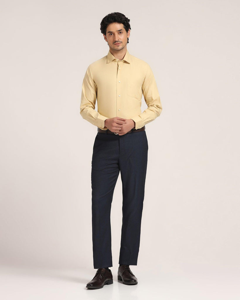 Formal Yellow Solid Shirt - Retro