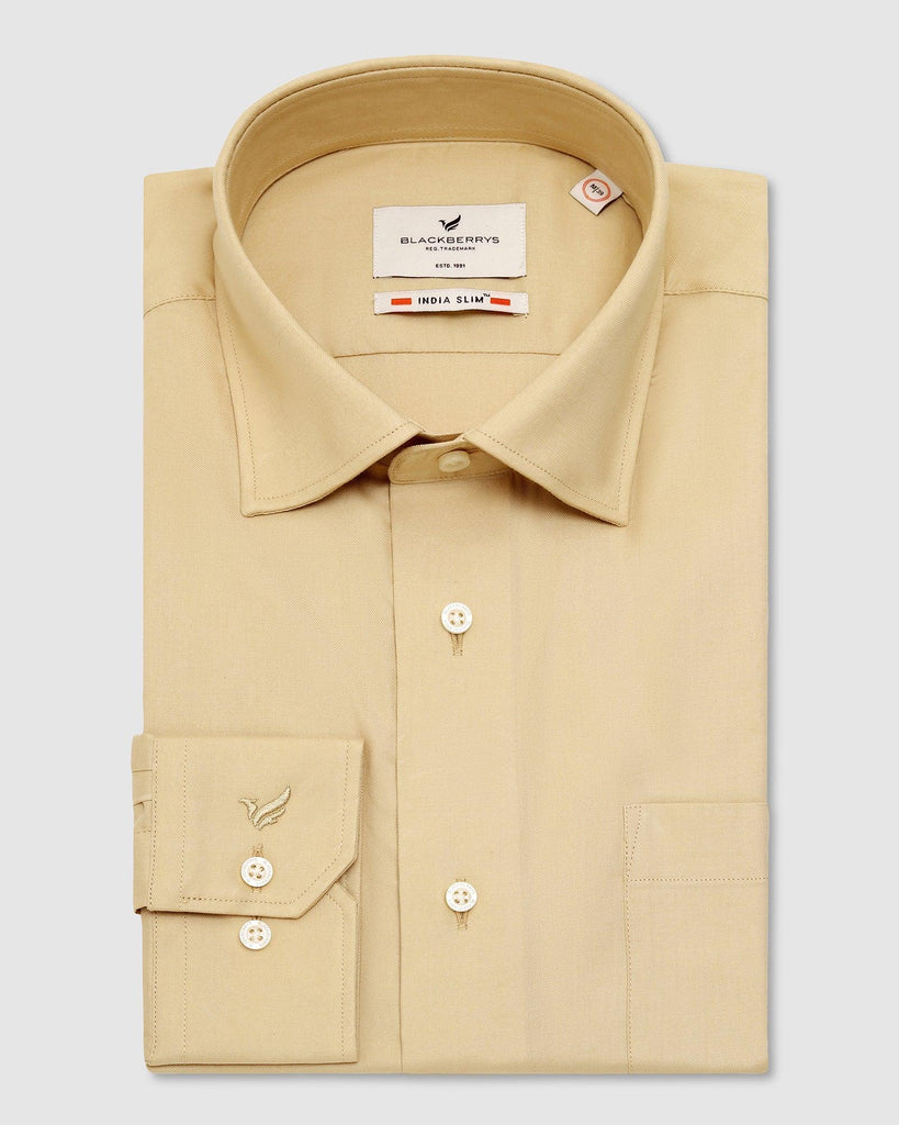 Formal Yellow Solid Shirt - Retro