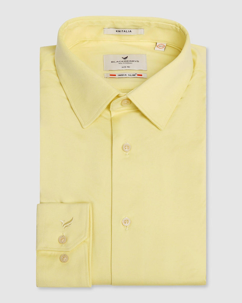 Formal Yellow Solid Shirt - Sofok