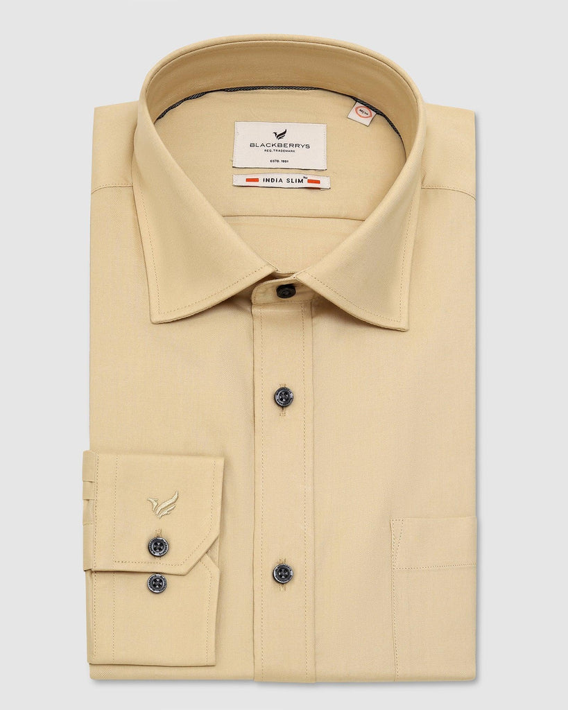 Formal Yellow Solid Shirt - Vetro