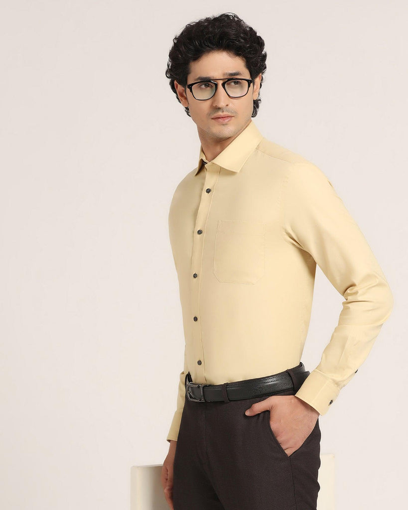 Formal Yellow Solid Shirt - Vetro