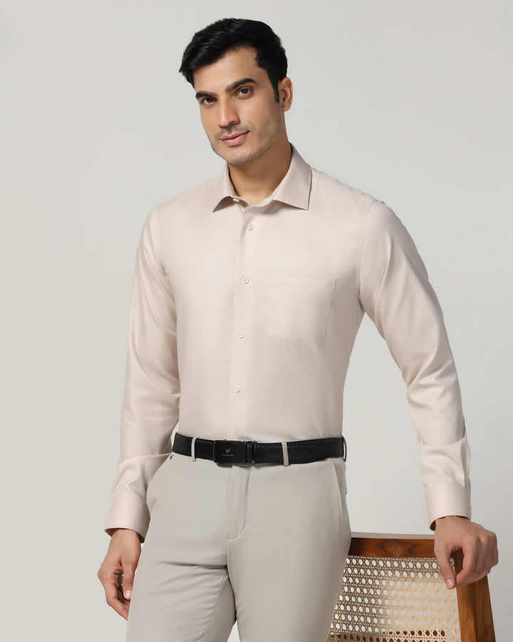 Non Iron Formal Tan Textured Shirt - P31