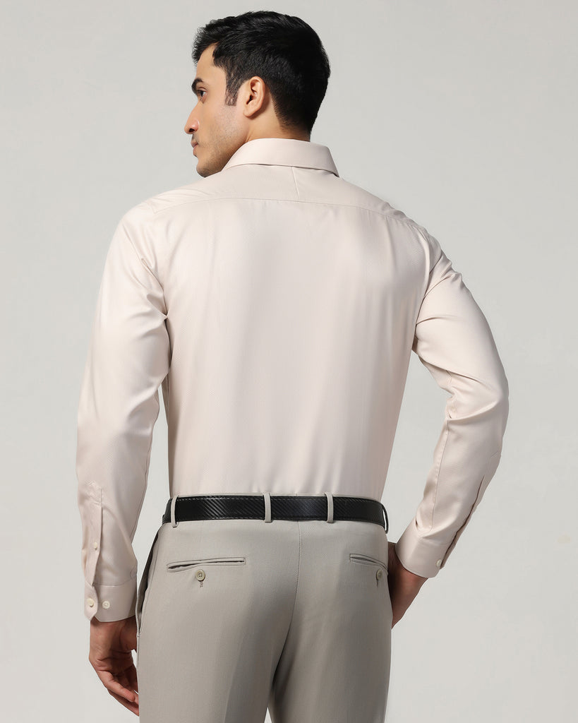 Formal Tan Textured Shirt - P31