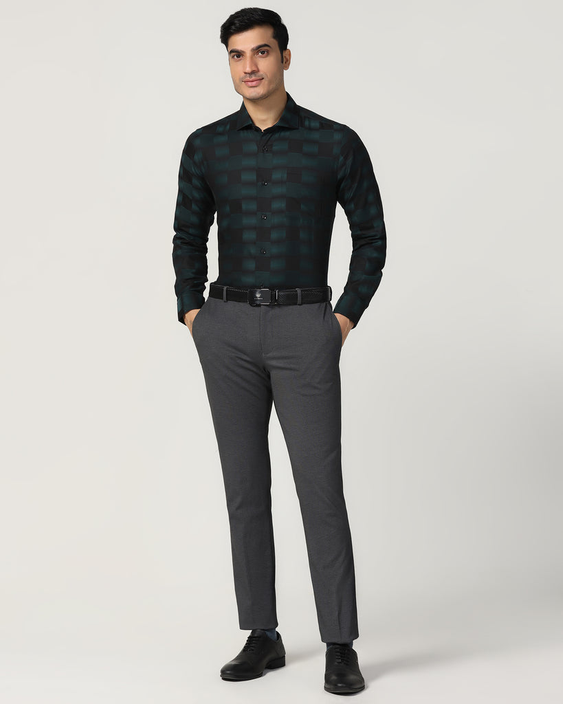 Formal Teal Check Shirt - Dakota