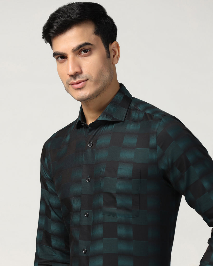 Formal Teal Check Shirt - Dakota