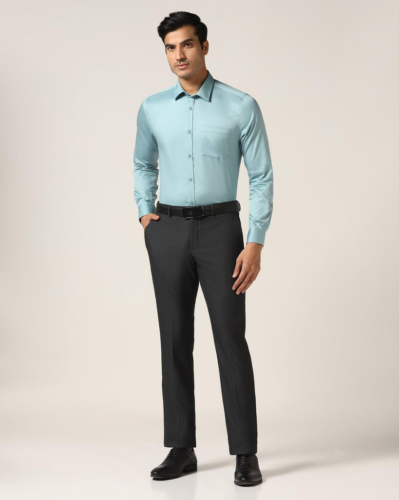 Formal Teal Solid Shirt - Gusto