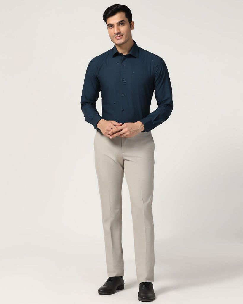 Formal Teal Textured Shirt - Fred