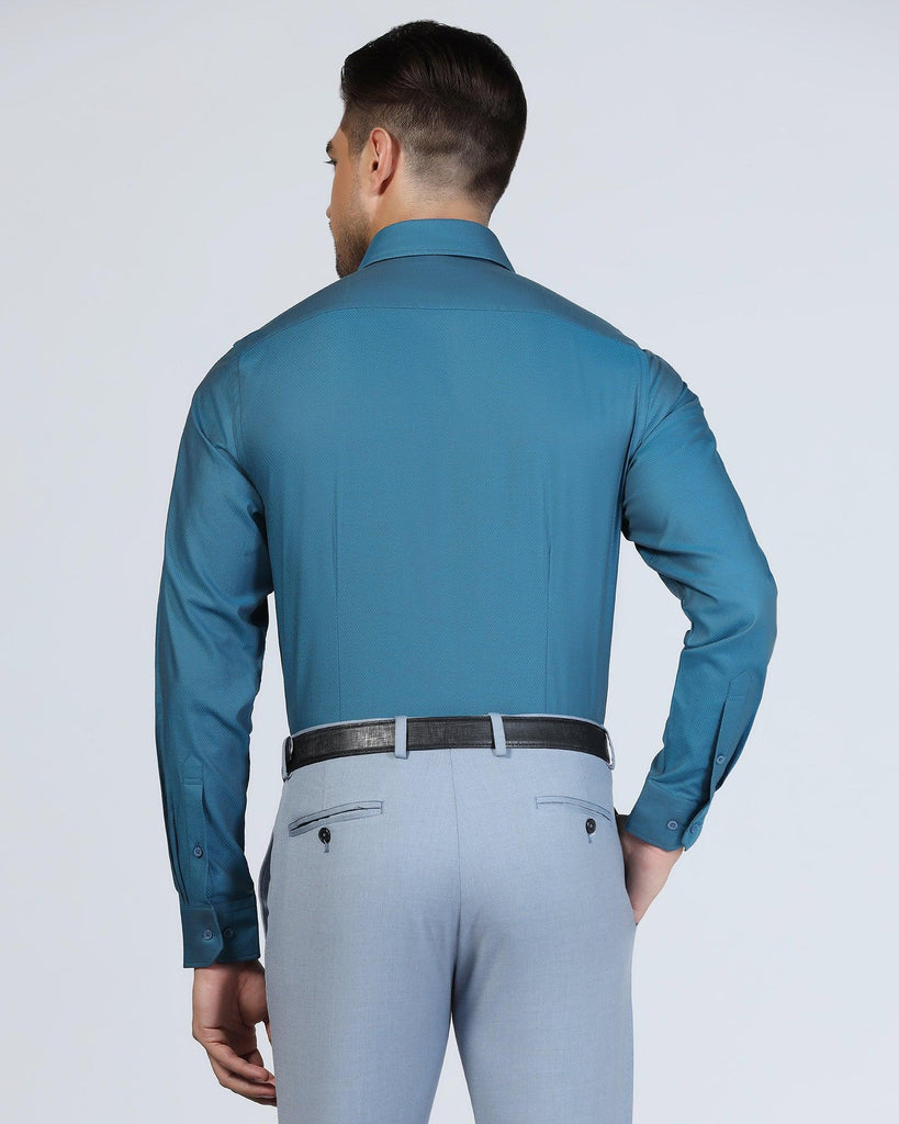 Formal Teal Textured Shirt - Jim