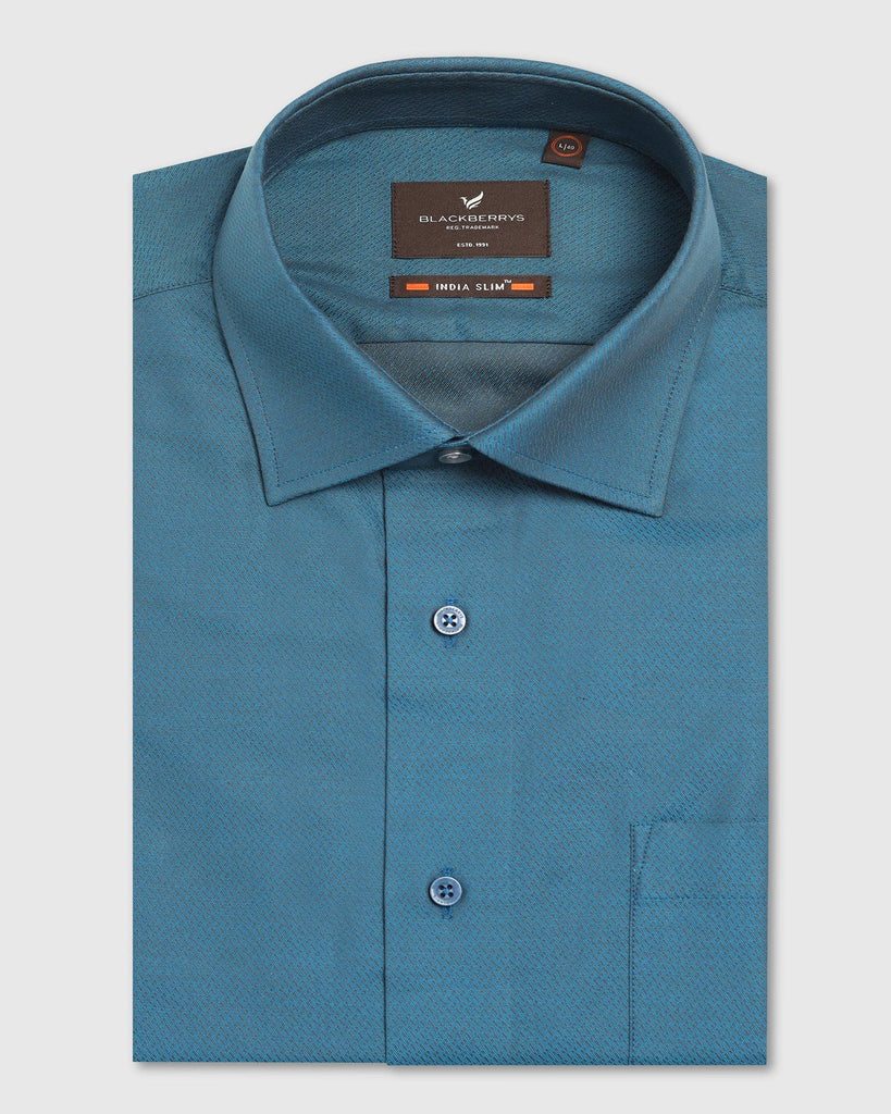 Formal Teal Textured Shirt - Jim