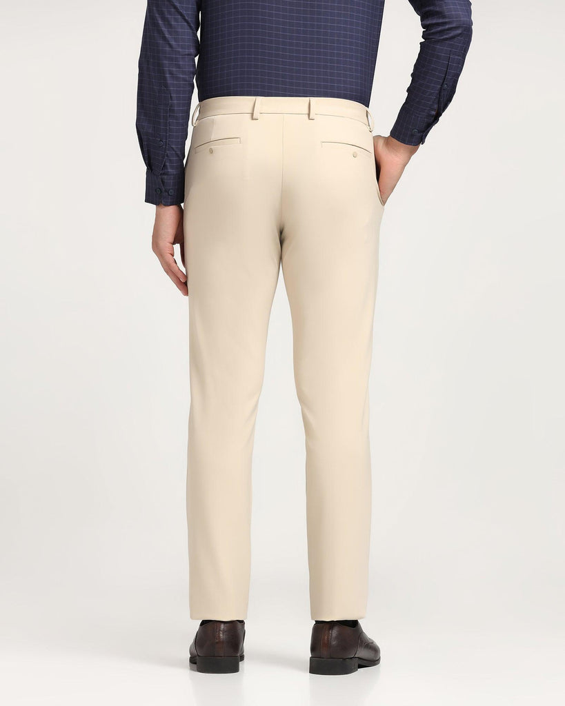 TechPro Slim Fit B-91 Formal Beige Solid Trouser - Kinley