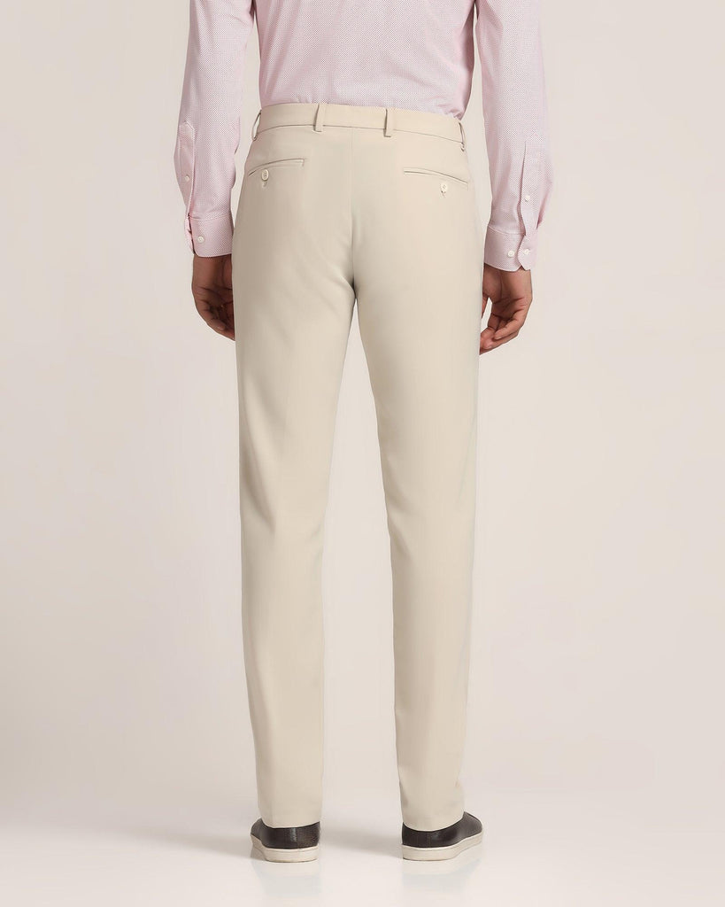 TechPro B-91 Formal Beige Solid Trouser - Tejin