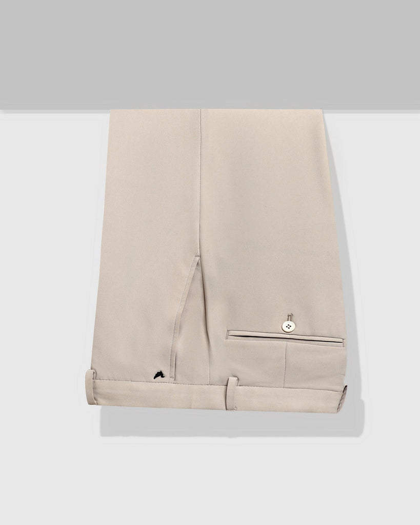 TechPro B-91 Formal Beige Solid Trouser - Tejin