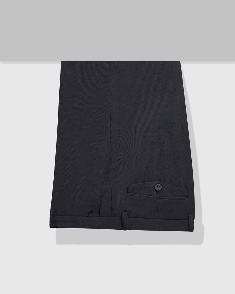 Slim Fit B-91 Formal Black Solid Trouser - Ryuz