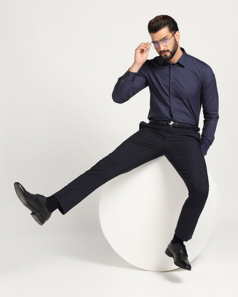 Slim Fit B-91 Formal Black Solid Trouser - Ryuz