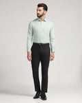 Luxe Slim Comfort B-95 Formal Black Solid Trouser - Meter - Blackberrys