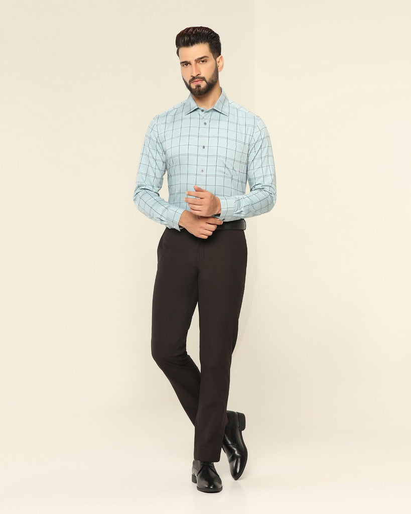 Slim Comfort B-95 Formal Black Solid Trouser - Nedward