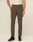 Slim Fit B-91 Formal Brown Solid Trouser - Jonny