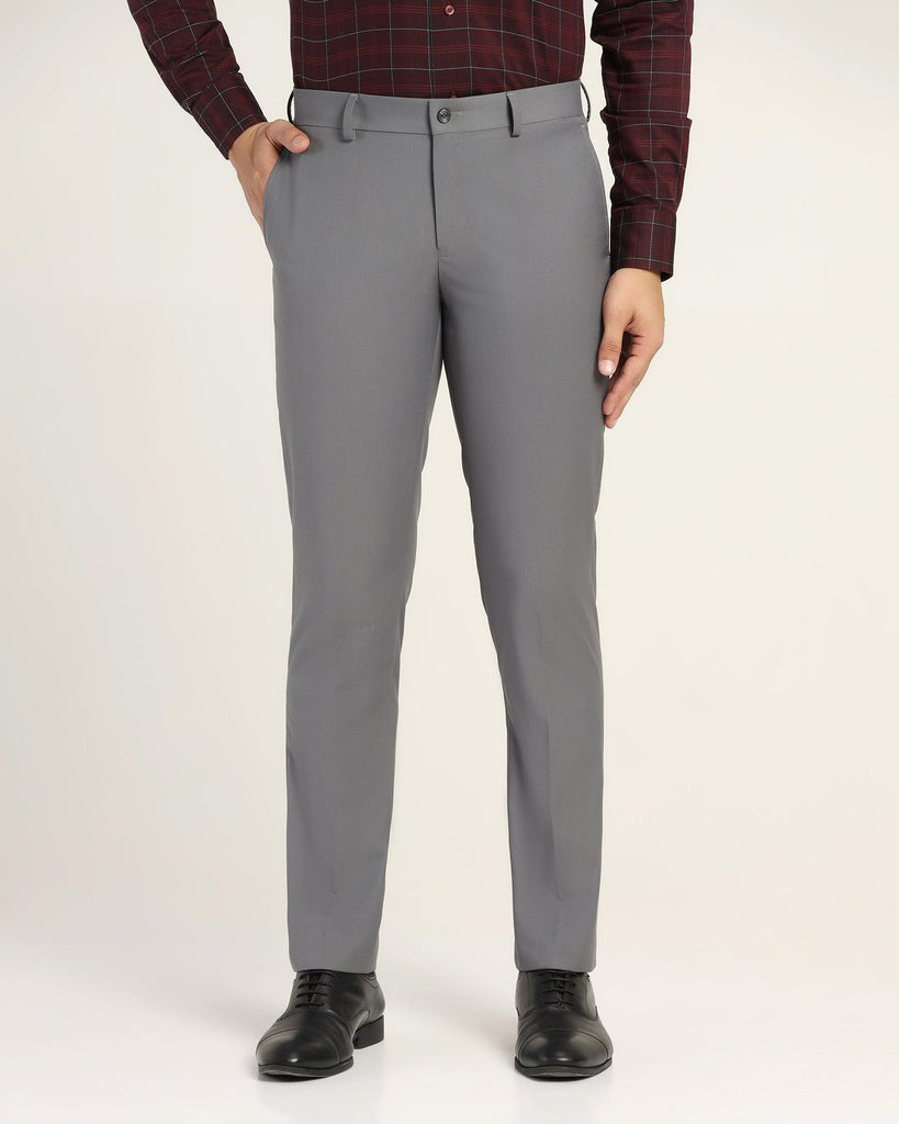 Slim Comfort B-95 Formal Grey Solid Trouser - Nedward