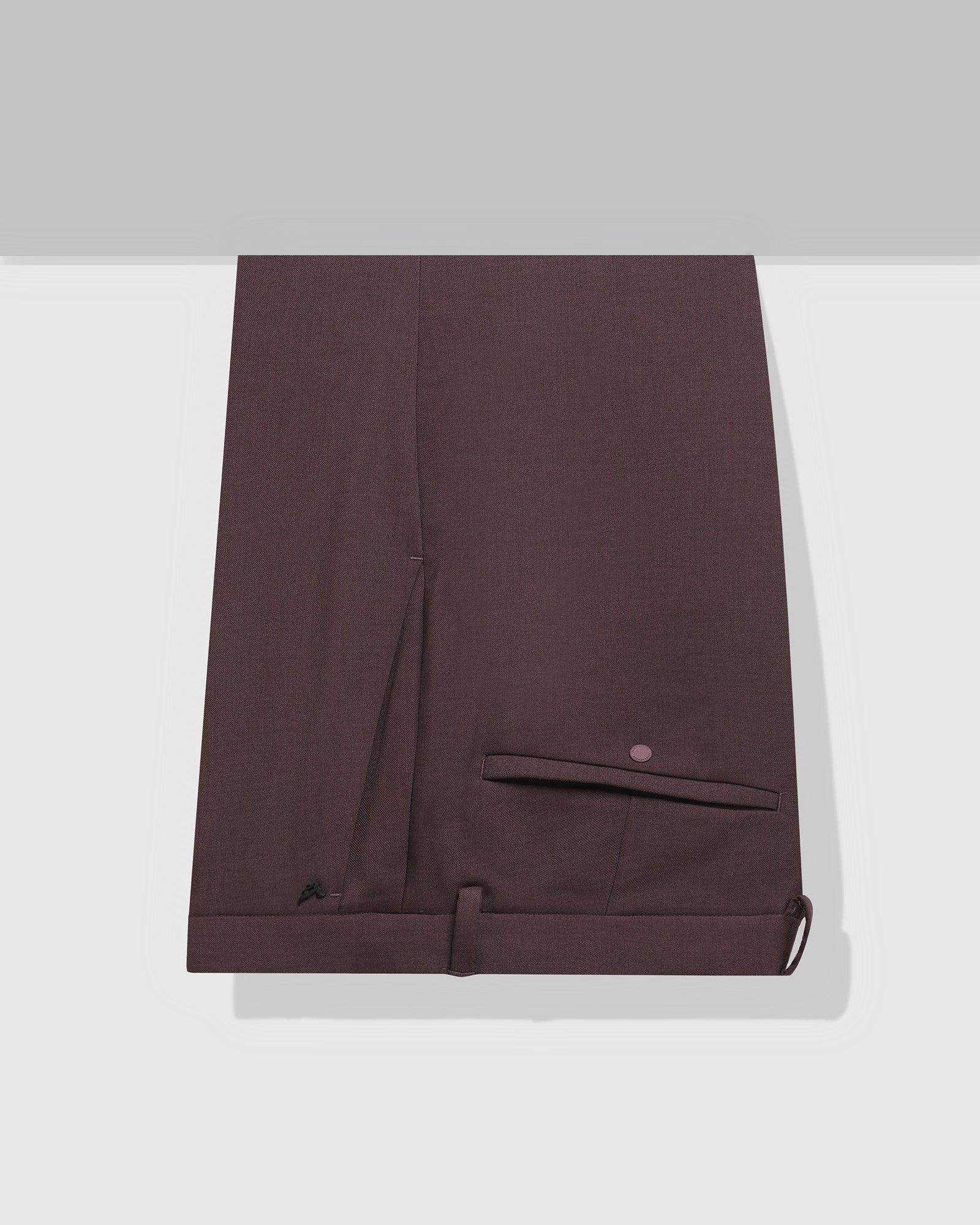 TechPro Formal Trousers In Maroon B-95 (Clajin) - Blackberrys