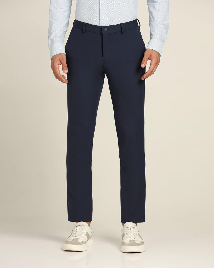 TechPro Slim Fit B-91 Formal Navy Solid Trouser - Kinley