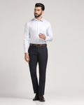 Luxe Slim Comfort B-95 Formal Navy Solid Trouser - Meter - Blackberrys