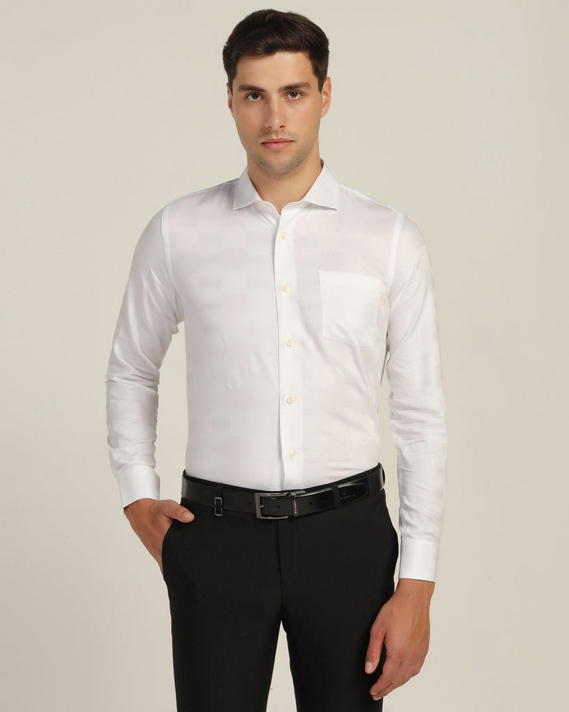 Formal White Check Shirt - Dakota