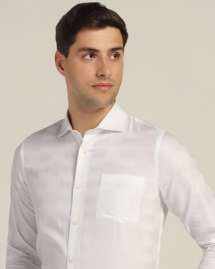 Formal White Check Shirt - Dakota