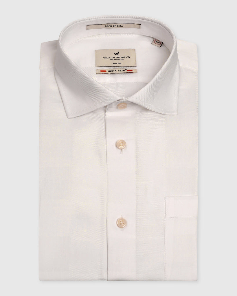 Formal White Check Shirt - Dakota