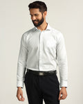 Formal White Check Shirt - Drone