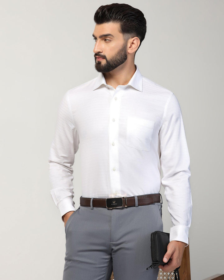 Formal White Stripe Shirt - Bran