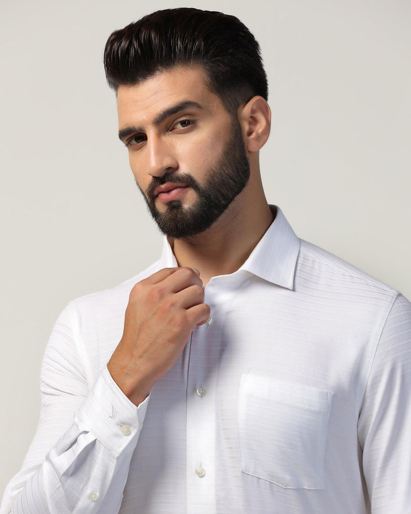 Formal White Stripe Shirt - Bran