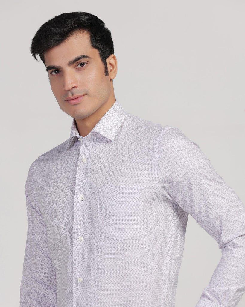 Formal White Printed Shirt - Lavic