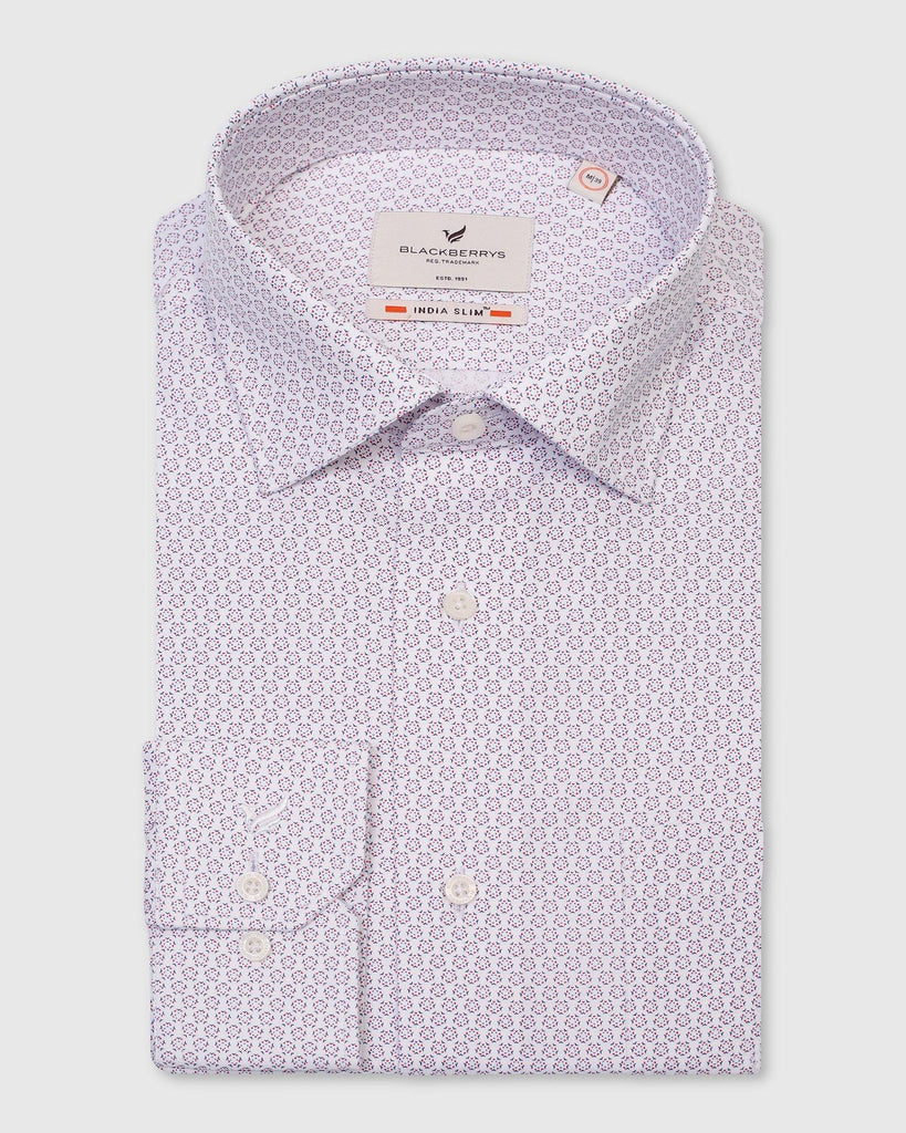 Formal White Printed Shirt - Lavic