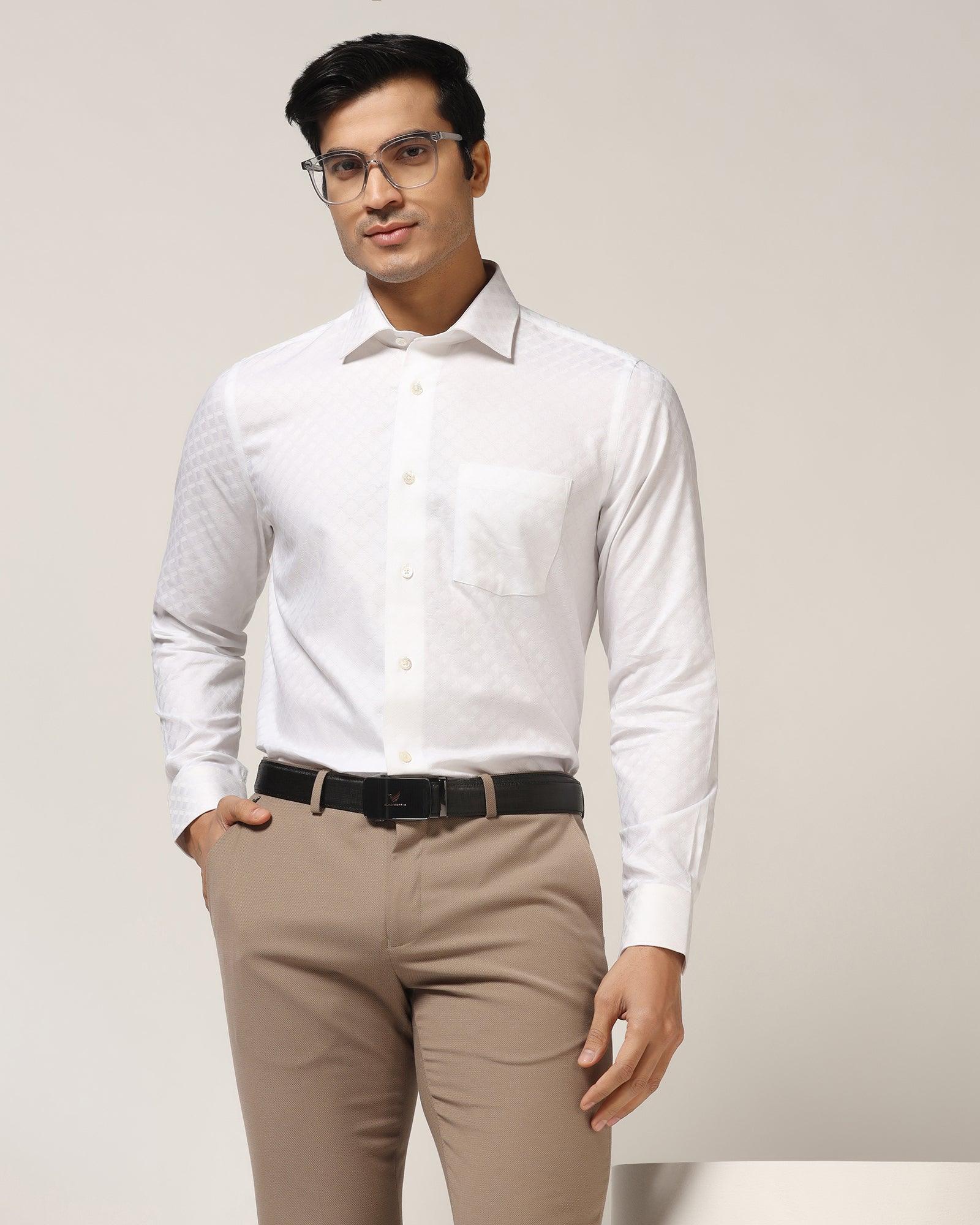 Formal White Printed Shirt - Page - Blackberrys