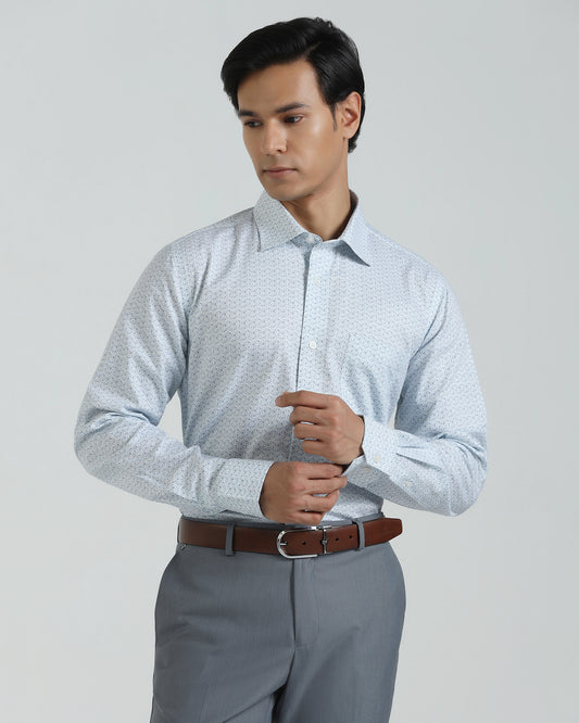 Non Iron Formal White Printed Shirt - Valor